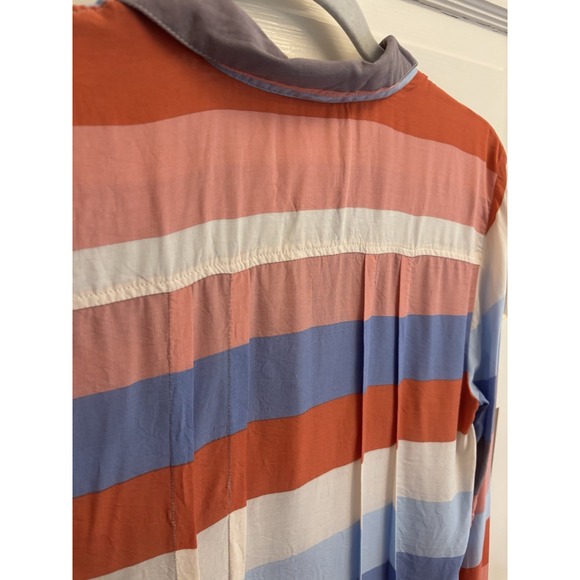 Anthropologie Maeve Women's Wynwood Striped Buttons Down Shirt Top Size 4 - Picture 7 of 8